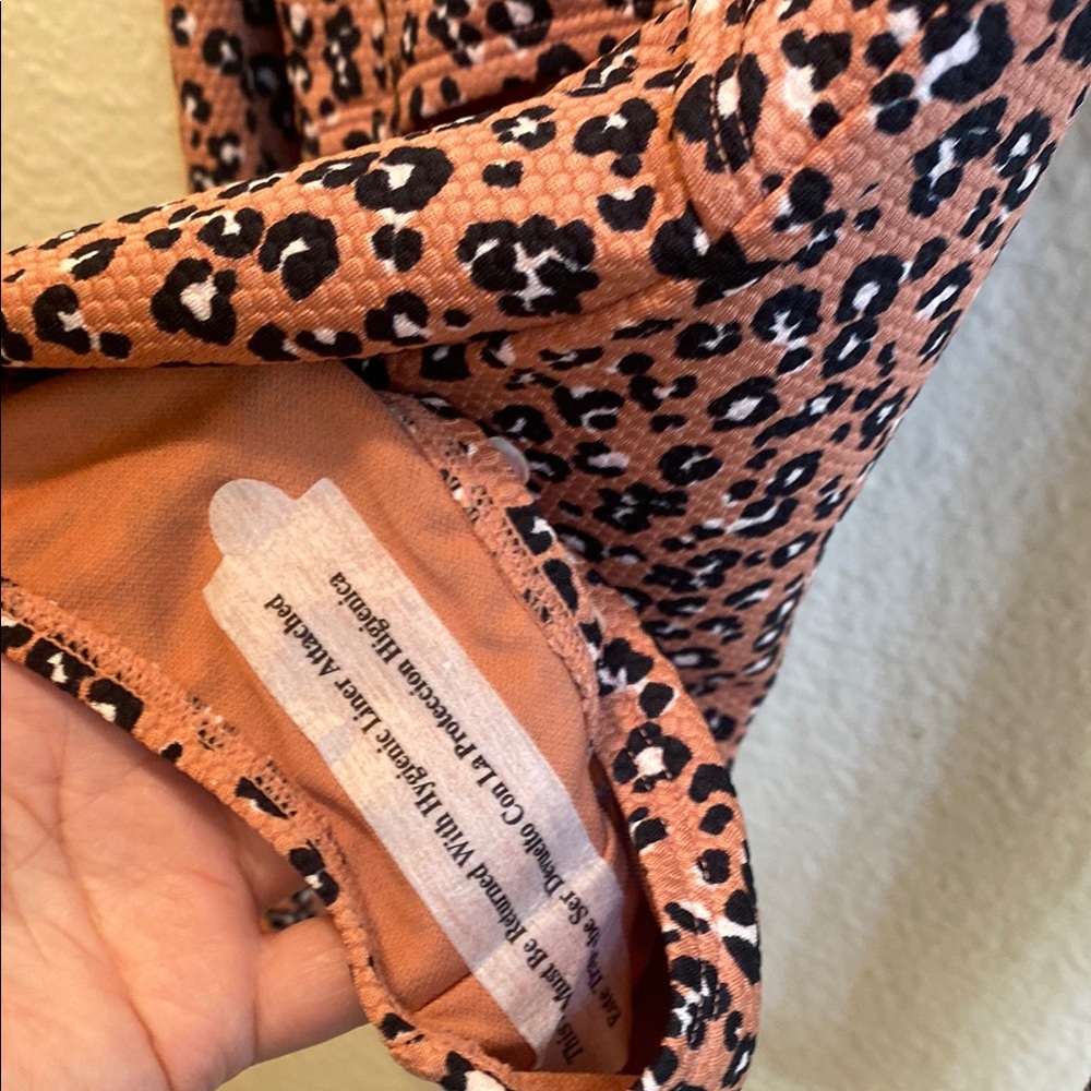 ART CLASS Leopard Print Long Sleeve Swimsuit - Picture 4 of 4